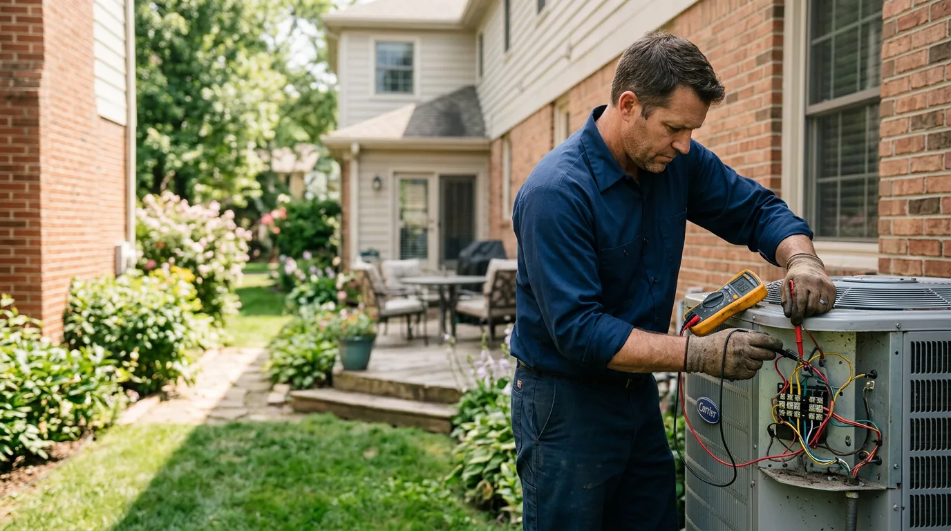 HVAC technician working near Bedias, TX